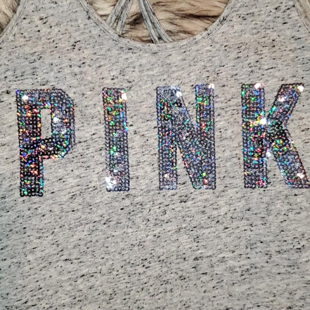 VS PINK Holographic Bling Tank Top